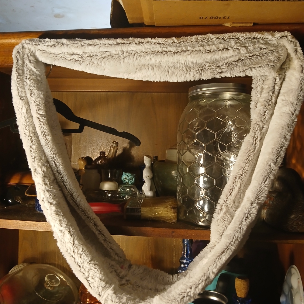 Soft White Faux Fur Infinity Scarf
